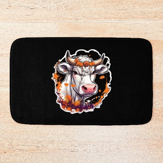 Kug Cow Halloween Cow Skull Cow Head Cows Bath Mats