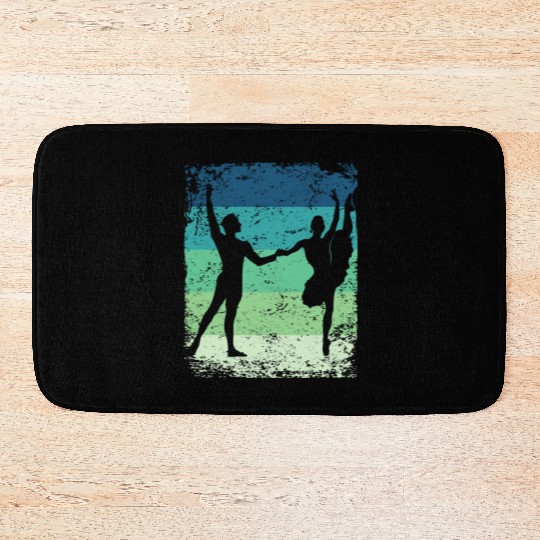 Ballet Dance Couple Vintage Ballerina Bath Mats