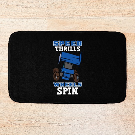 Sprint Car Mom Dirt Track Racing Racing Race Day Bath Mats