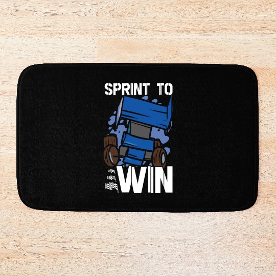 Sprint Car Mom Dirt Track Racing Racing Race Day Bath Mats
