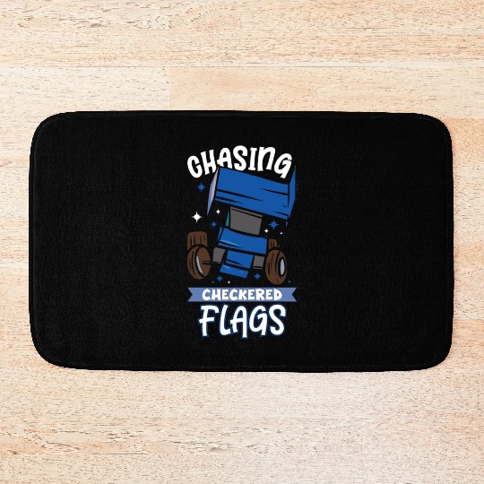 Sprint Car Mom Dirt Track Racing Racing Race Day Bath Mats