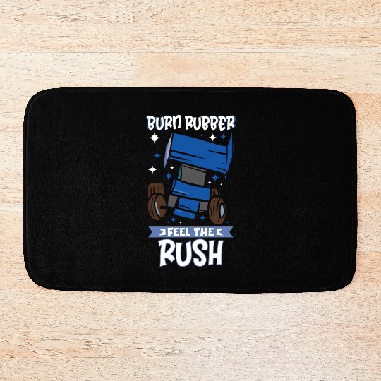 Sprint Car Mom Dirt Track Racing Racing Race Day Bath Mats
