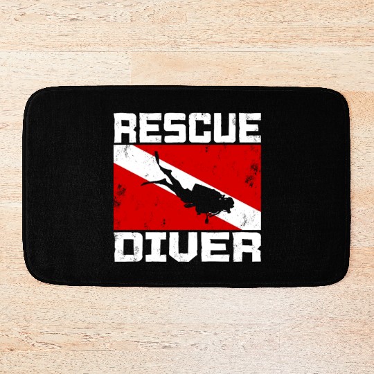 Dive Master Rescue Diver Scuba Diving Instructor Bath Mats