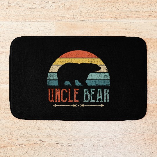 Uncle Bear Vintage Retro Present Bath Mats