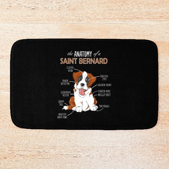 The Anatomy Of Saint Bernard Bath Mats