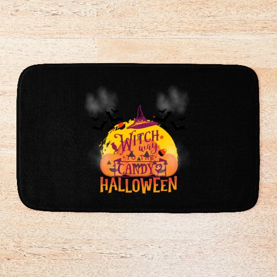 Witch Way To The Candy Halloween Bath Mats
