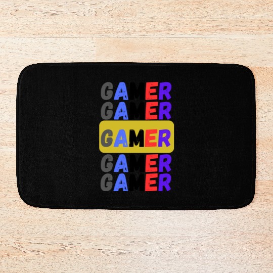 Distressed Retro Gamer Bath Mats