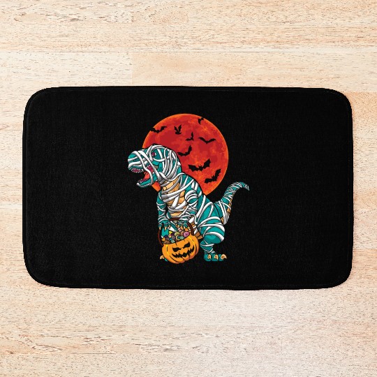 Dinosaur Mummy Pumpkin Lazy Creepy Halloween Bath Mats