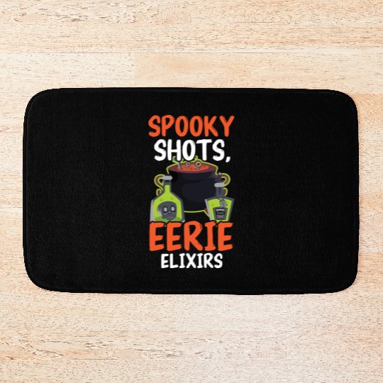 Spooky Shots Eerie Elixirs Bartender Halloween Bath Mats