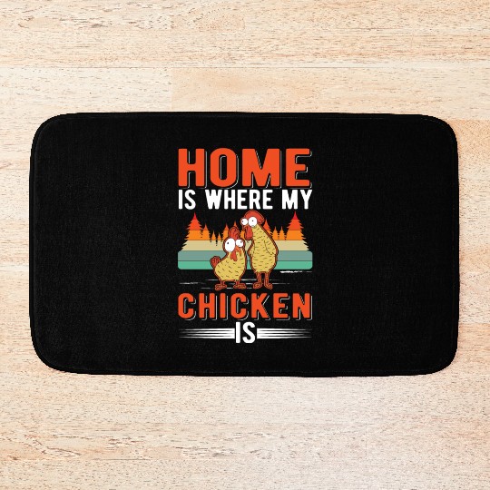 Chickens Home Farmer Chicken Bath Mats