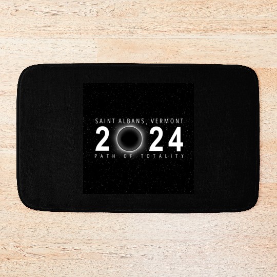 Saint Albans Vermont 2024 Eclipse Souvenir Cool Bath Mats