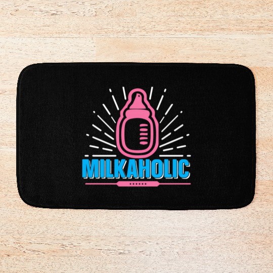 Baby Newborn Milkaholic Nursery Bottle Infant New Bath Mats
