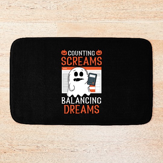 Counting Screams Balancing Dreams Halloween Bath Mats