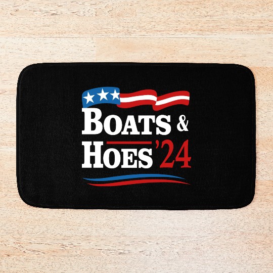 Boats & Hoes 24 Vintage Retro Meme Step Brother Bath Mats
