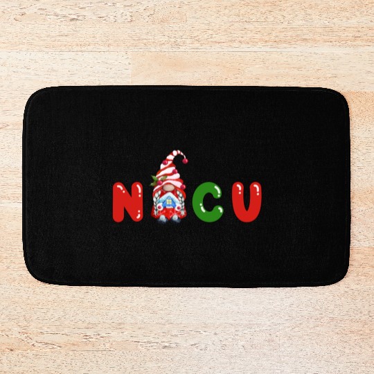 Cute NICU Christmas design Bath Mats