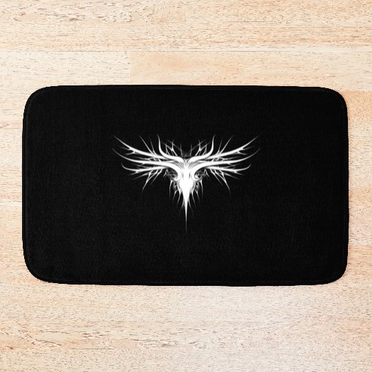 Cyber Sigilism Lightning Bolt Tattoo Design Bath Mats