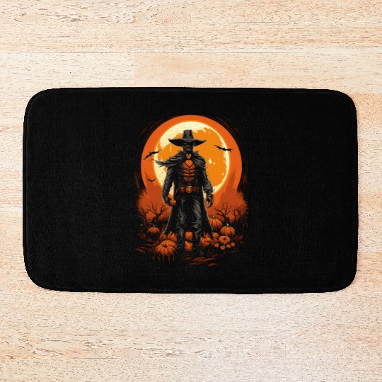 Spooky Cowboy Halloween Scary Sheriff Costume Bath Mats