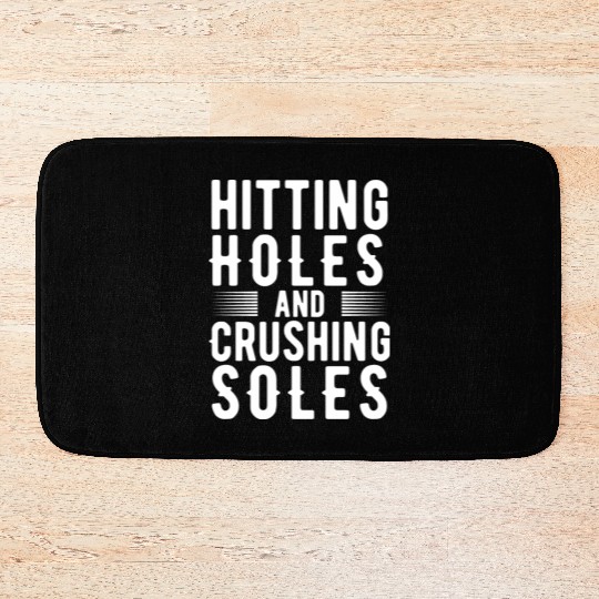 Funny Retro Cornhole Lover Hitting Holes And Bath Mats