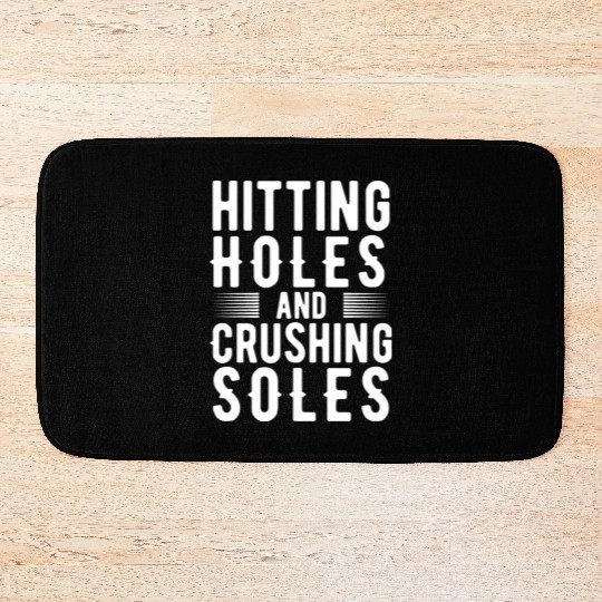 Funny Retro Cornhole Lover Hitting Holes And Bath Mats