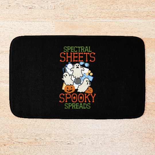 Spectral Sheets Spooky Spreads Scary Halloween Bath Mats
