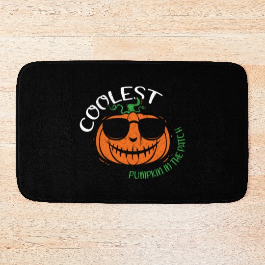 Kids Coolest Pumpkin Cool Lazy Creepy Halloween Bath Mats