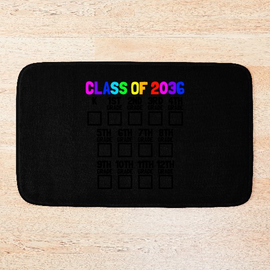 Class Of 2036 Back To School Kindergartengrow with Bath Mats