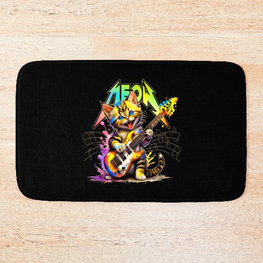 Metal Meow Kitty - Rainbow Bath Mats