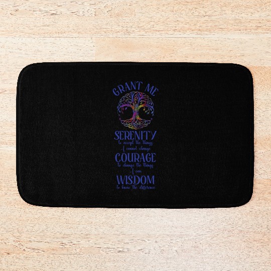 Serenity Prayer with Tree of Life Bath Mats