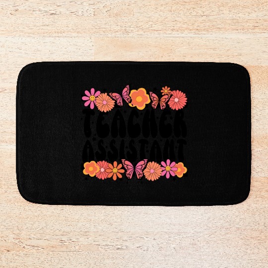 Floral Teacher Assistant Bath Mats