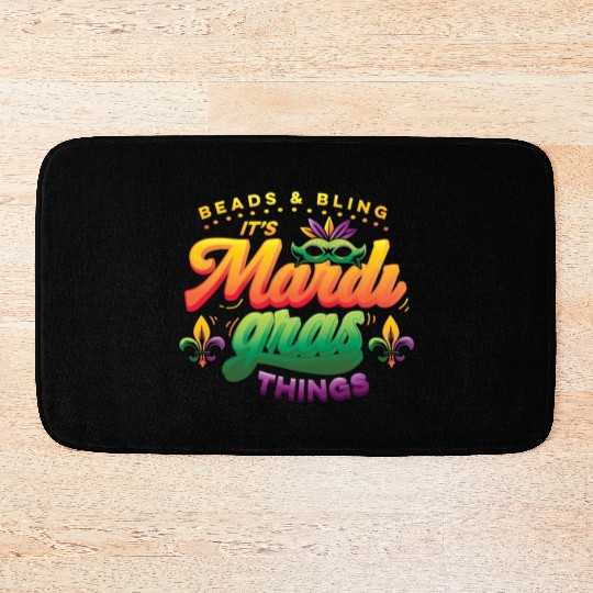 Beads & Bling It's Mardi Gras Things Bath Mats