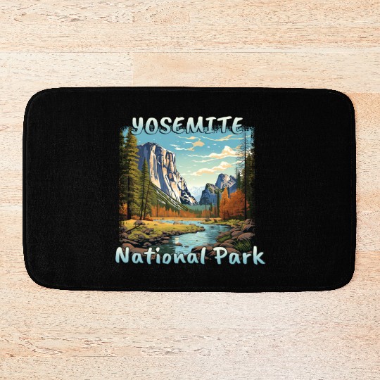 USA Yosemite National Park Sierra Nevada Colorful Bath Mats