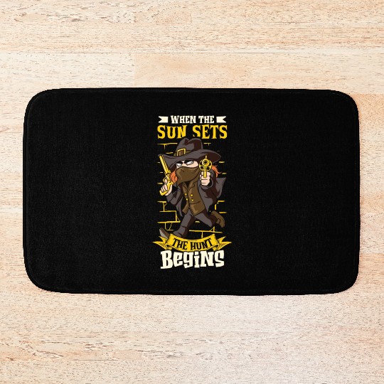 Vampire Hunter Undead Slayer Stake and Cross Bath Mats