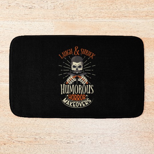 Horror Barber Spooky Hairdresser Hairstylist Hair Bath Mats