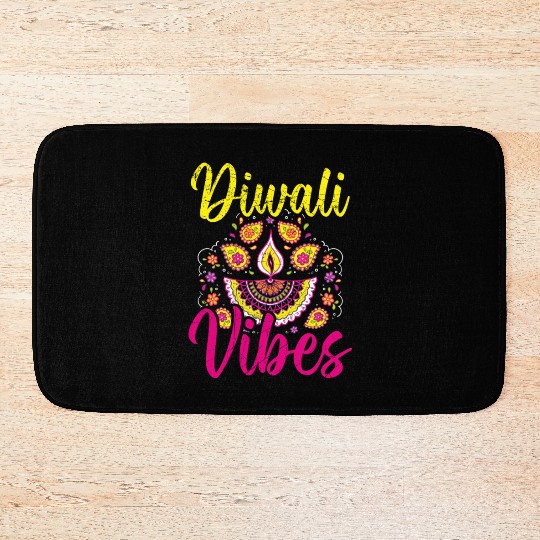 Happy Diwali Diwali Festival Indian Hindu Hinduism Bath Mats
