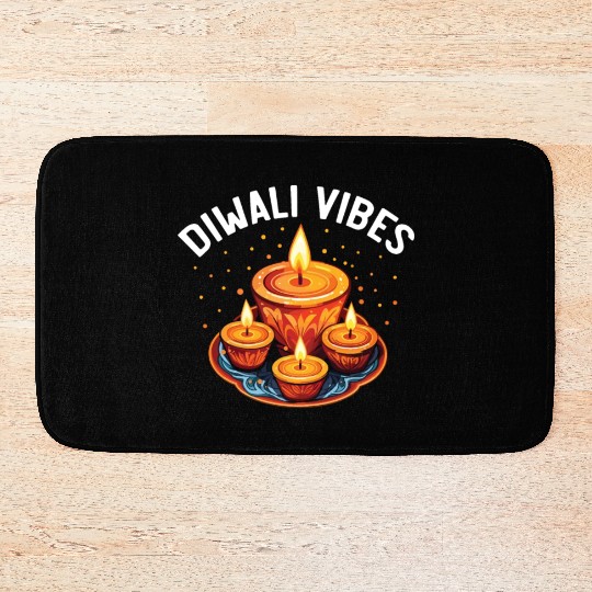 Happy Diwali Diwali Festival Indian Hindu Hinduism Bath Mats