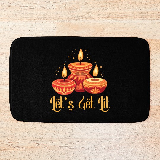 Happy Diwali Diwali Festival Indian Hindu Hinduism Bath Mats