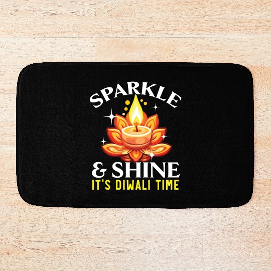 Happy Diwali Diwali Festival Indian Hindu Hinduism Bath Mats