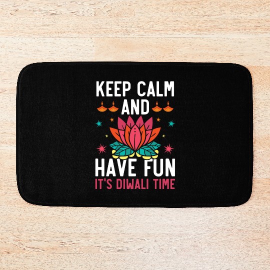 Happy Diwali Diwali Festival Indian Hindu Hinduism Bath Mats