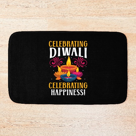 Happy Diwali Diwali Festival Indian Hindu Hinduism Bath Mats