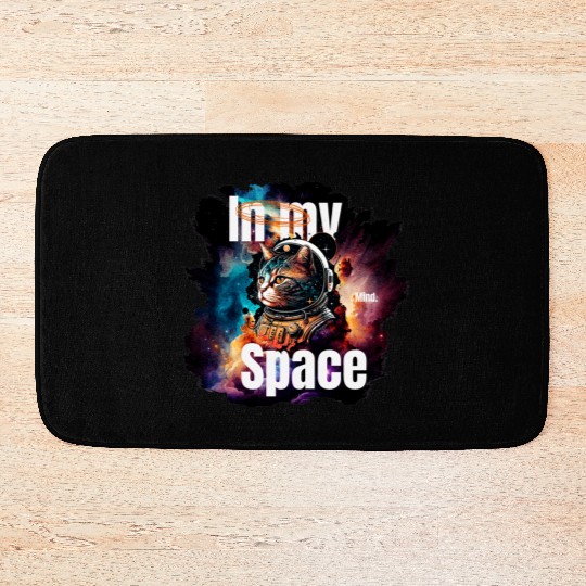 In my Mind Space Cat Astronaut Animal Pets Lover Bath Mats