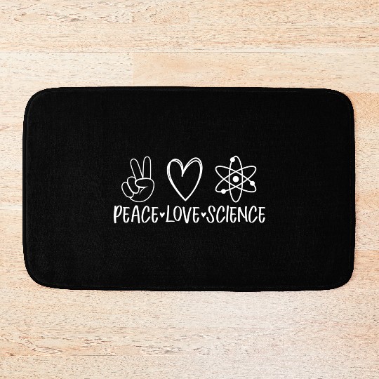 Peace Love Science Design Bath Mats