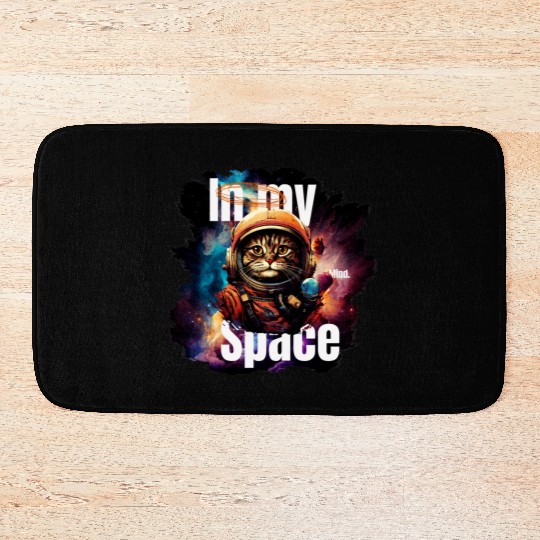 In my Mind Space Cat Astronaut Animal Pet Lover Bath Mats