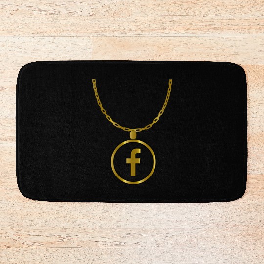 Facebook necklace Bath Mats