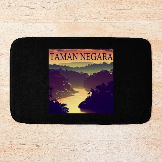 Malaysia Taman Negara National Park Sunset Warm Bath Mats