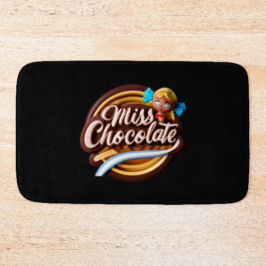 Miss Chocolate sign for the sweet tooth Bath Mats