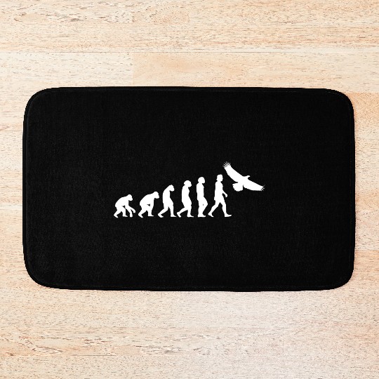Eagle white evolution animals raptor bird Bath Mats