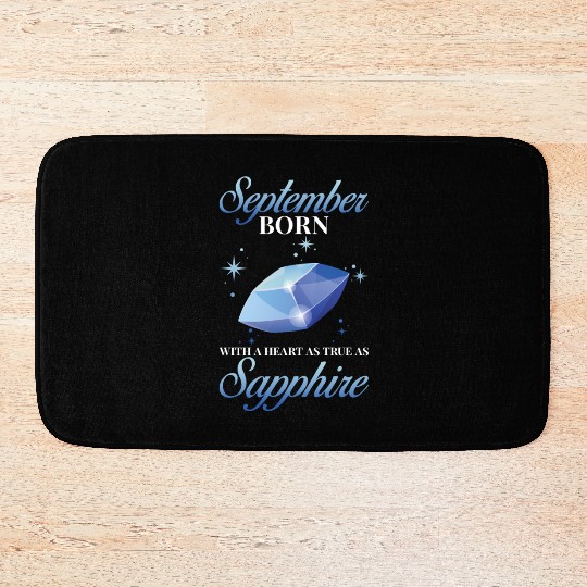 Birthstone September Sapphire Bath Mats