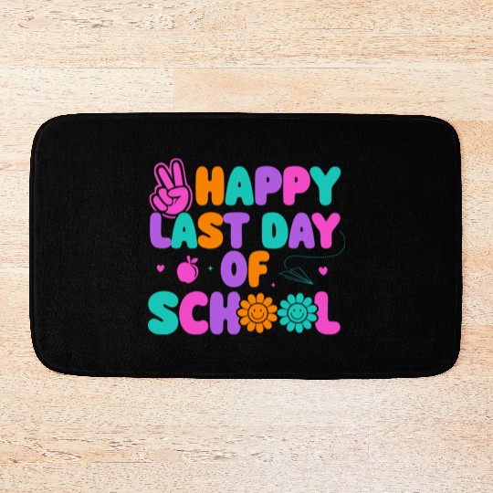 Happy Last Day Of School Teacher Summer Vacation Bath Mats