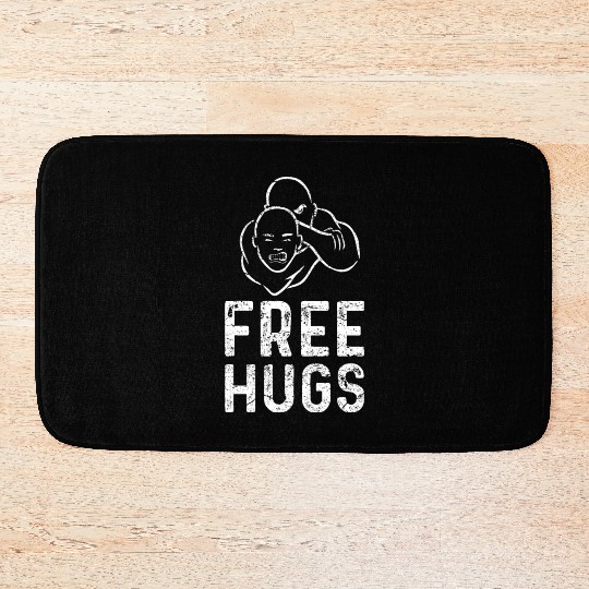 Funny BJJ Bath Mats Men MMA Free Hugs Bath Mats Wrestling