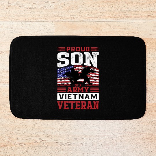 Proud Son Of A Army Vietnam Veteran Bath Mats